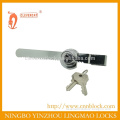 Sliding glass panel cabinet lock